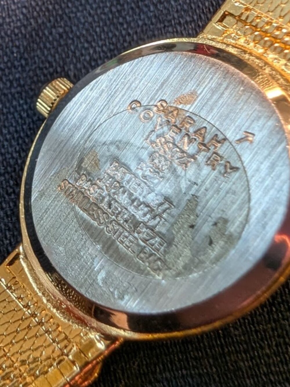 Vintage Sarah Coventry Supreme Gold Watch Heart Filigree Cocktail Bracelet - Picture 3 of 3